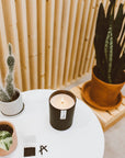 Musk + Teakwood - Matte Black Tumbler Soy Candle