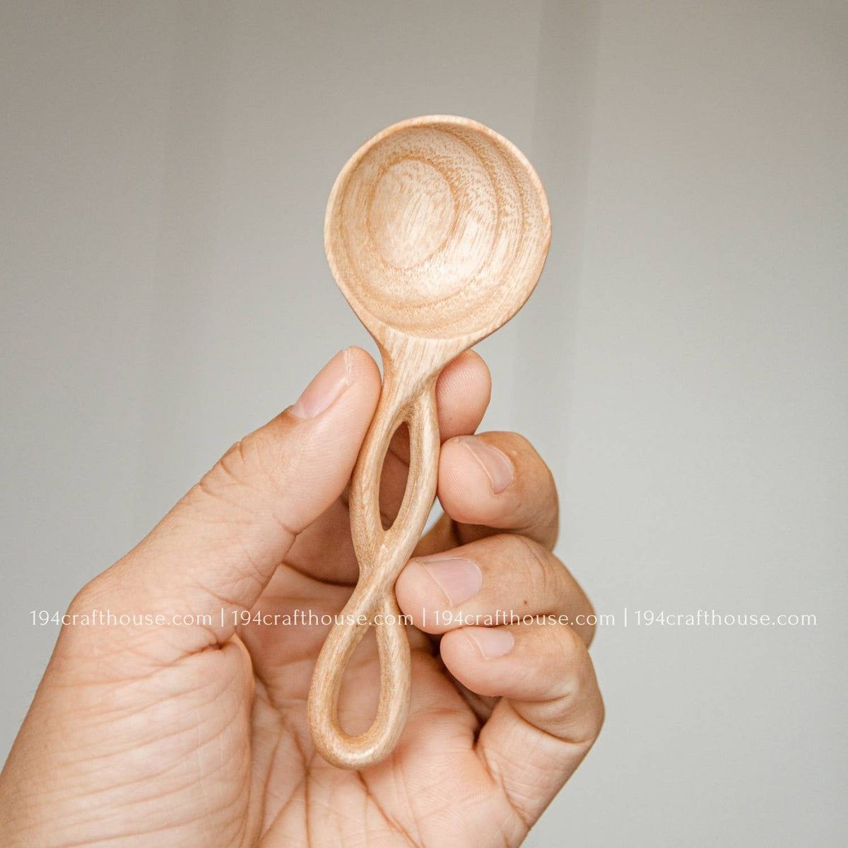 Twisted Handle Small Wooden Spices Spoons - Measuring Spoons