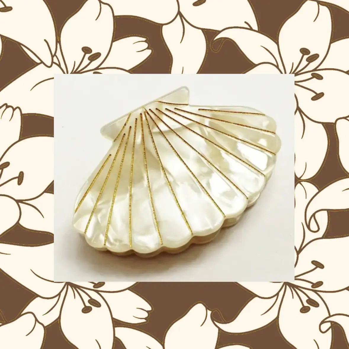 Ivory Clam Shell Claw Clip