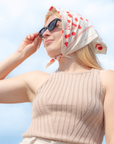 Cherries Bandana - Screenprinted Cotton, Berry-Inspired Gift