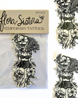 Marcy Ellis - Temporary Tattoo, 2-Pack, Black & White, Yarrow Sister 