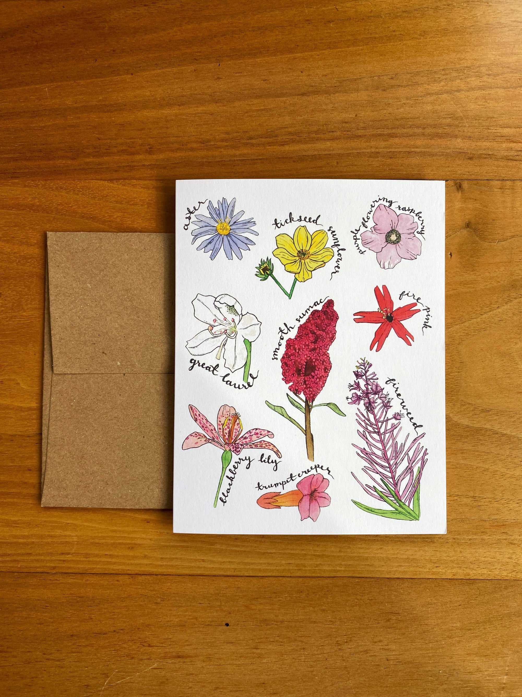 Watercolor Wildflower Card