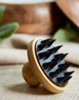 Bamboo + Silicone Scalp & Body Massager | Faire Market