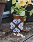 Keyring Flower Press - Pinks & Blues