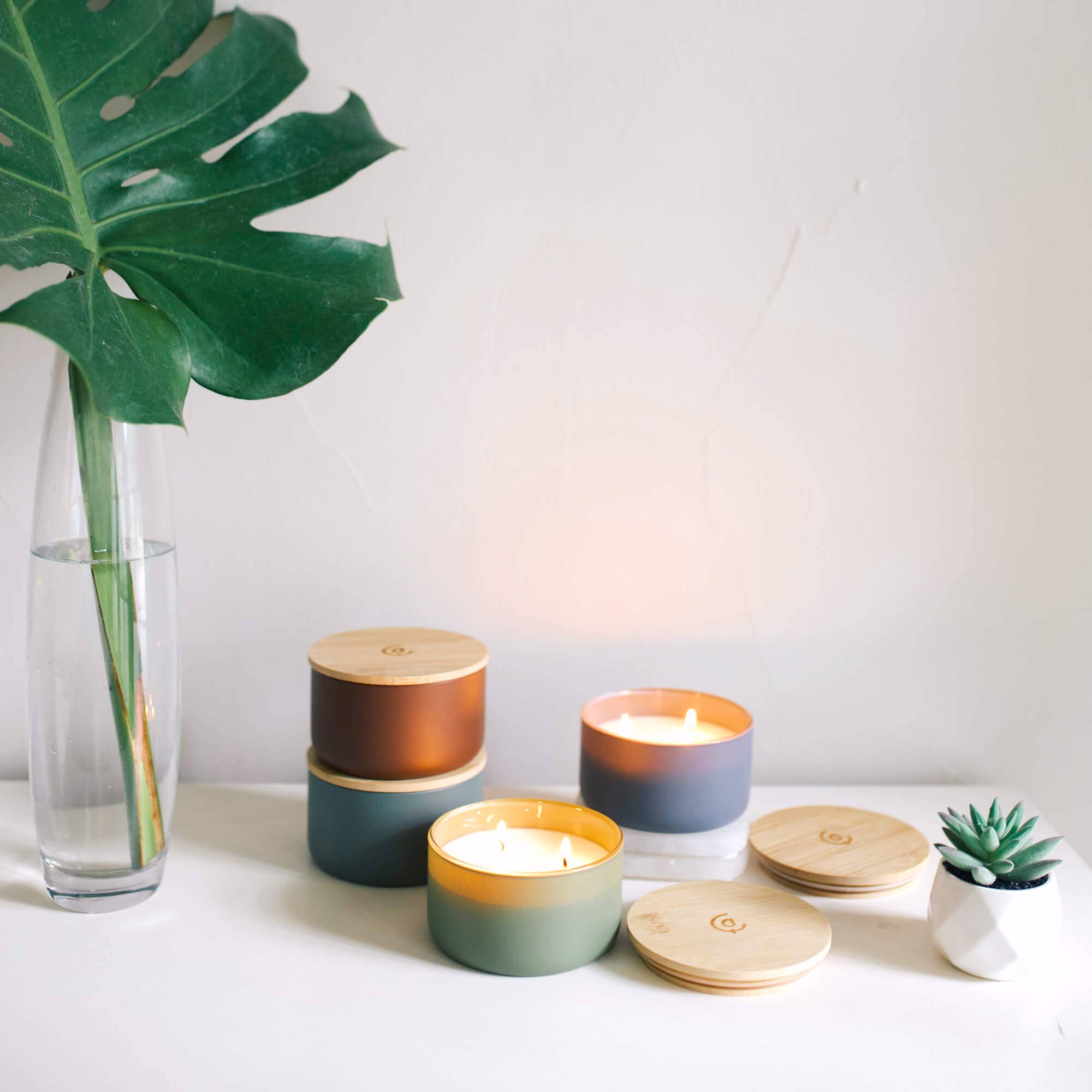 Calyan Wax Co. - Mahogany + Cashmere - Resilience Series 3 Wick Soy Candle