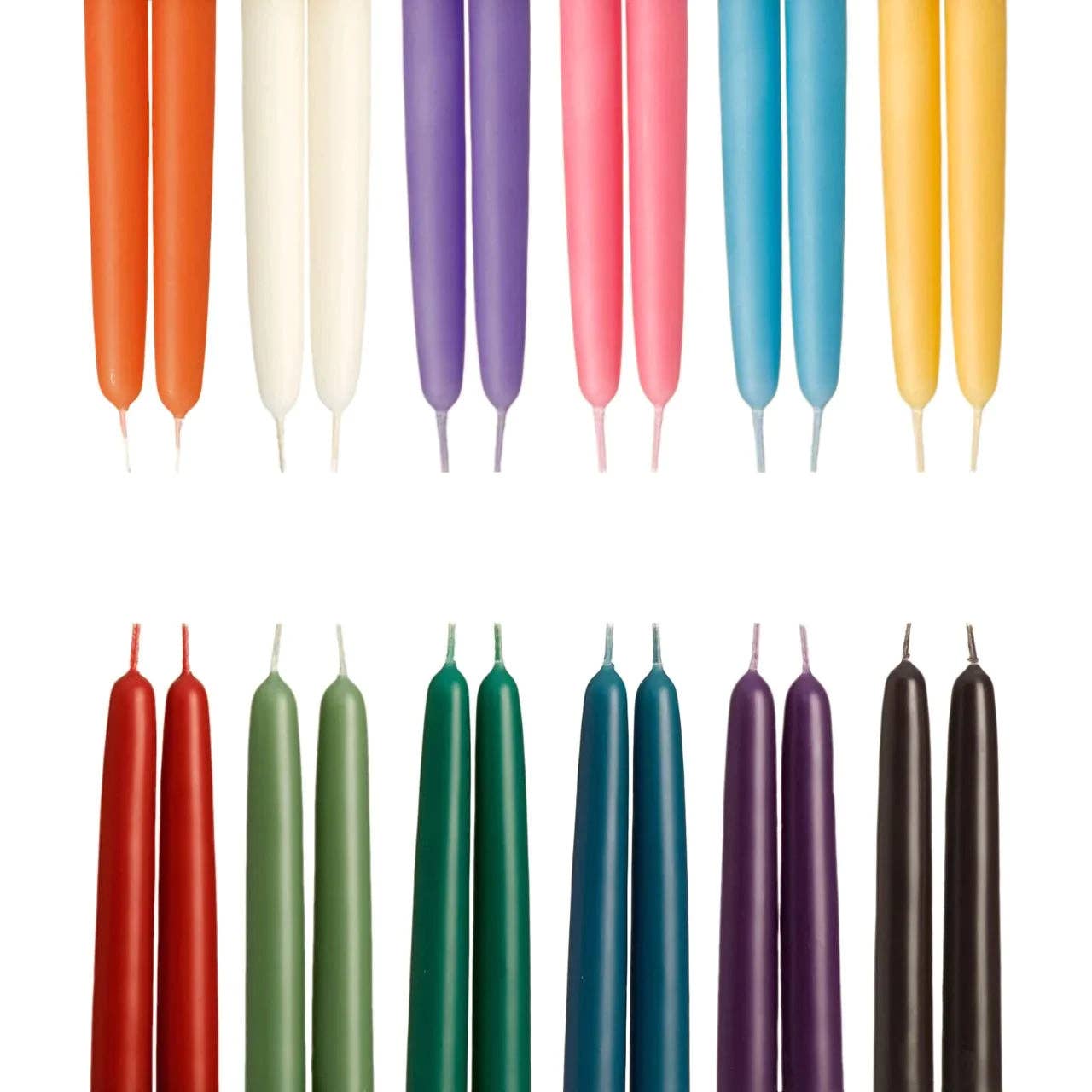 100% Pure Beeswax Tapers: Standard (12&quot; x 7/8&quot;) / Eggplant