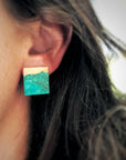 Courtney Fischer Jewelry - Square Patina Studs