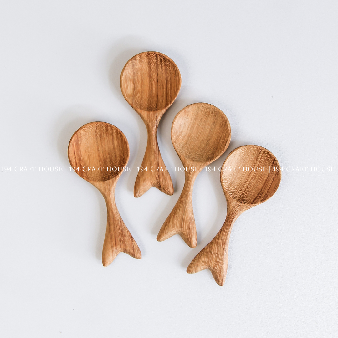 Handcarved Wooden Coffee, Tea Spoon - Measuring Spoon