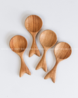 Handcarved Wooden Coffee, Tea Spoon - Measuring Spoon
