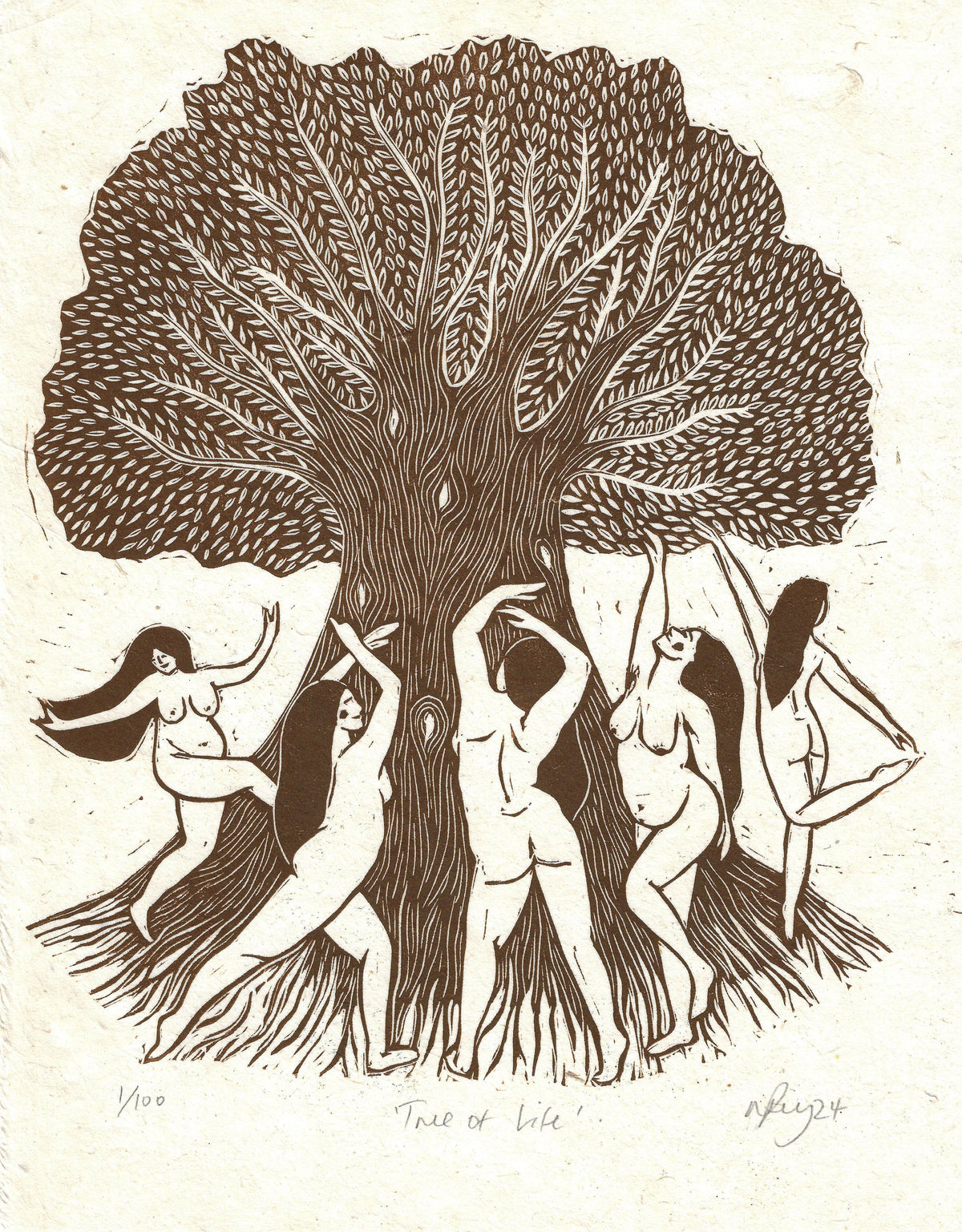 Tree of Life greeting card, nature, pagan, folklore, friends
