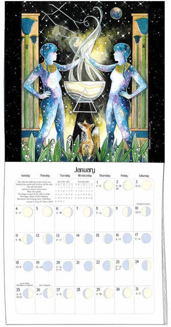We&#39;Moon on the Wall 2026 | Astrological Moon Phase Calendar