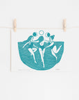 Women of the Water riso print, moon cycle, wild swim, friend