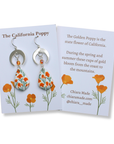 California Poppy in Luna Earrings