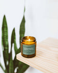 Calyan Wax Co. - Evergreen + Eucalyptus Mini Amber Jar Soy Candle