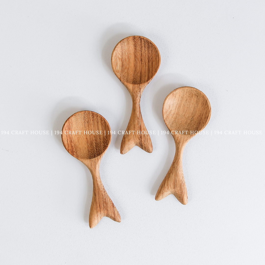 Handcarved Wooden Coffee, Tea Spoon - Measuring Spoon