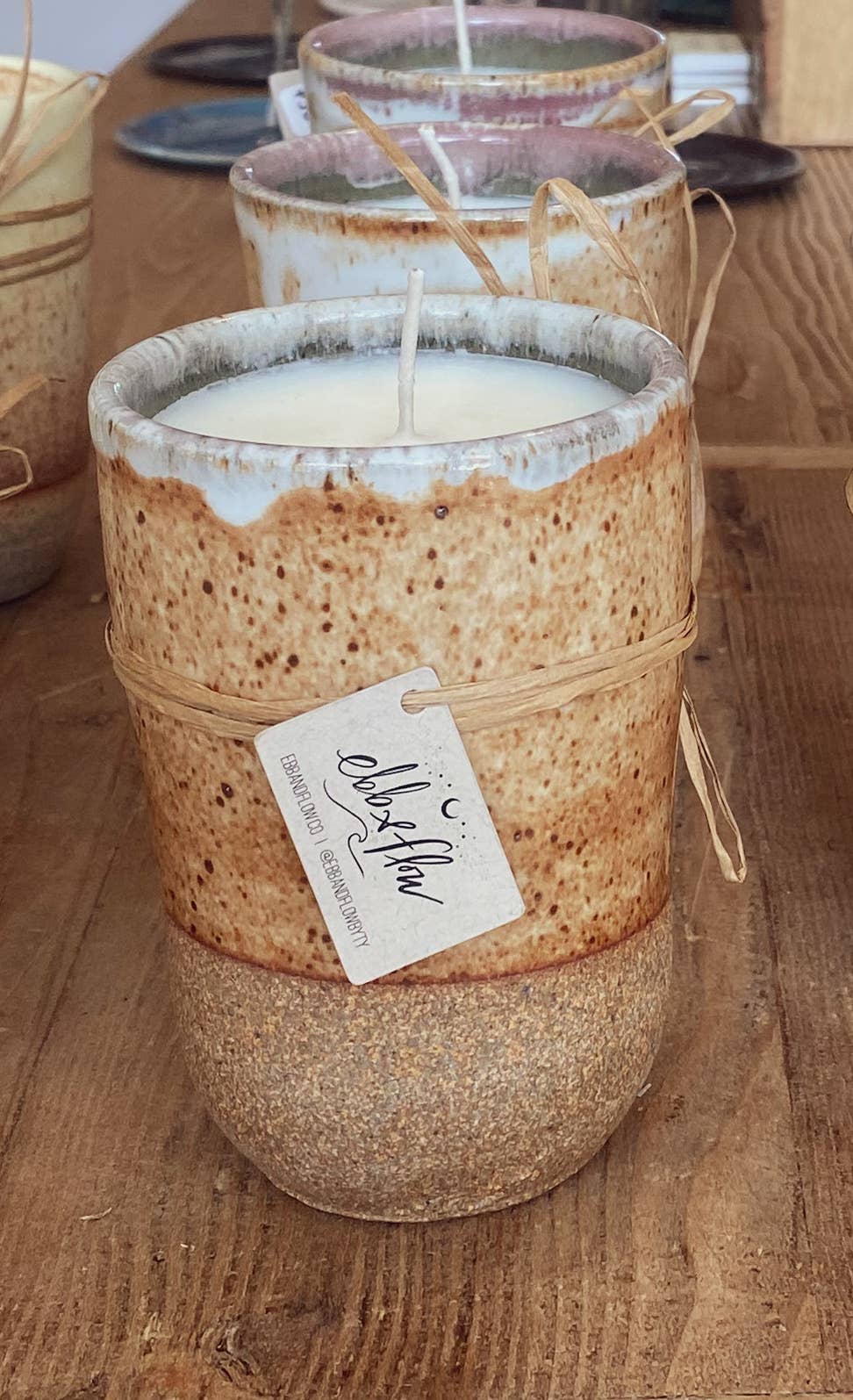 Shoreline ceramic Candle &amp; vessle