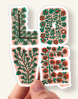 Floral Love Letters Vinyl Sticker