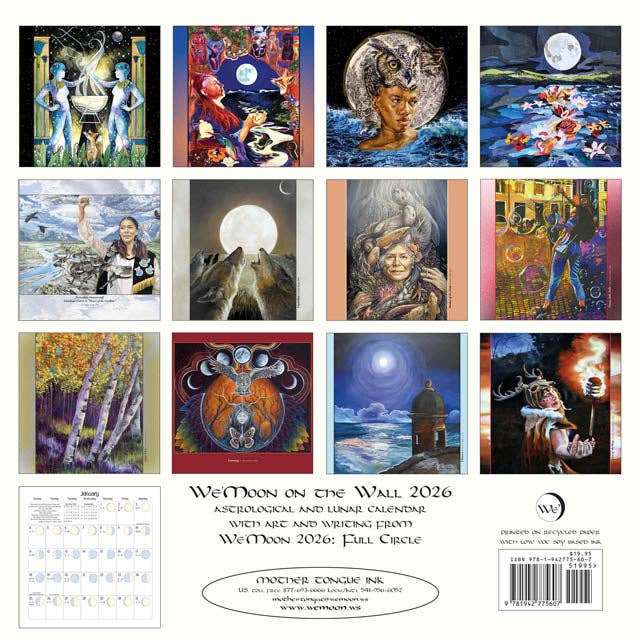 We&#39;Moon on the Wall 2026 | Astrological Moon Phase Calendar