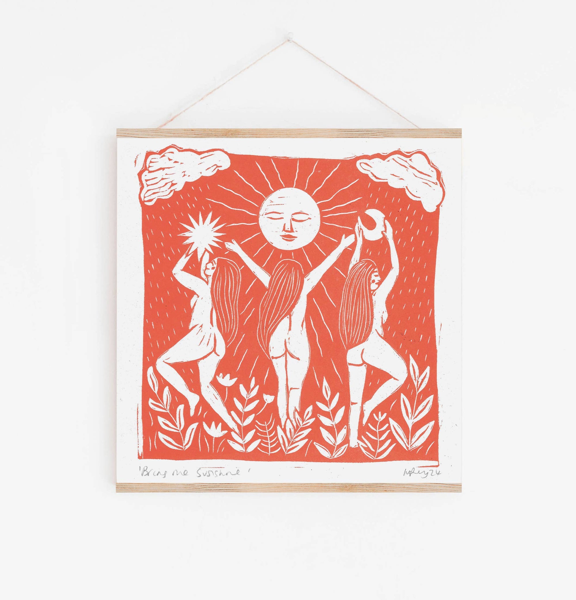 Bring Me Sunshine riso print, summer, sun, friends womanhood