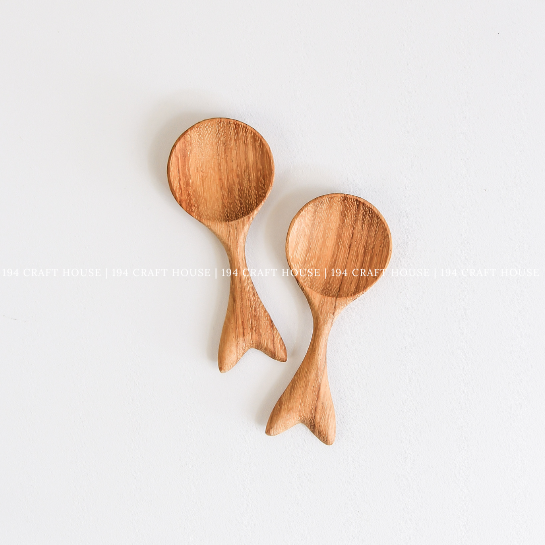 Handcarved Wooden Coffee, Tea Spoon - Measuring Spoon