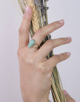 Brass Amazonite Ring