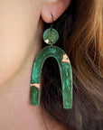Arc Statment Patina Earrings