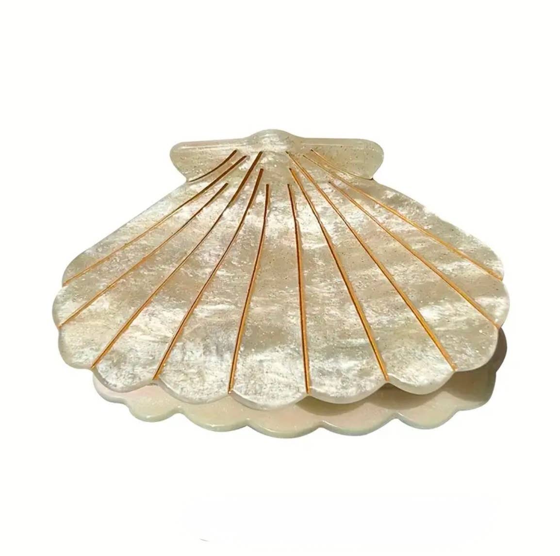 Ivory Clam Shell Claw Clip