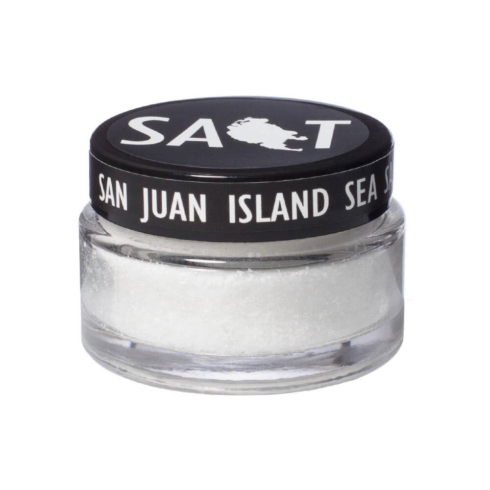 San Juan Island Sea Salt - 1 oz Jar Solar Evaporated Sea Salt