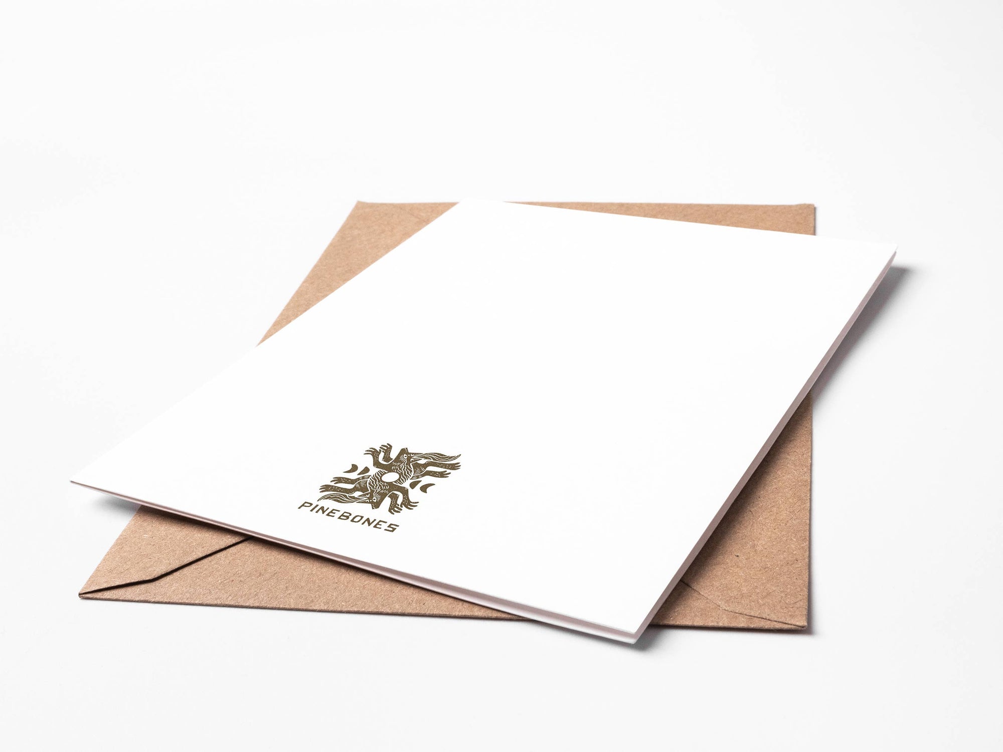 Seal &amp; Kelp– Blank Greeting Card Nature Illustration