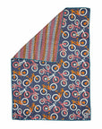 Mountain Bike Tea Towel - Navy Blue, Pink, & Burnt Orange