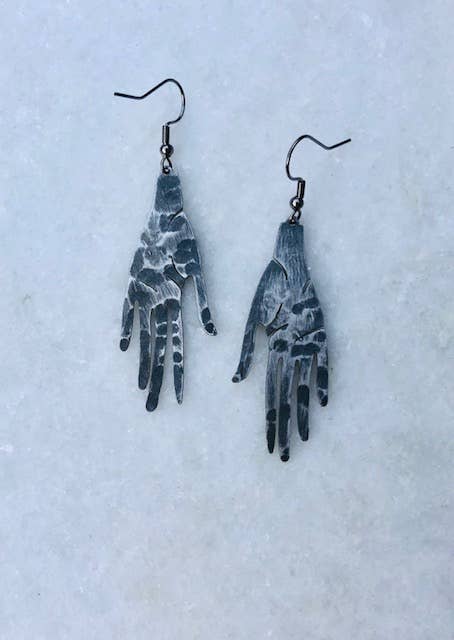 Palm Reader Earrings, Hand Earrings, Psychic Earrings
