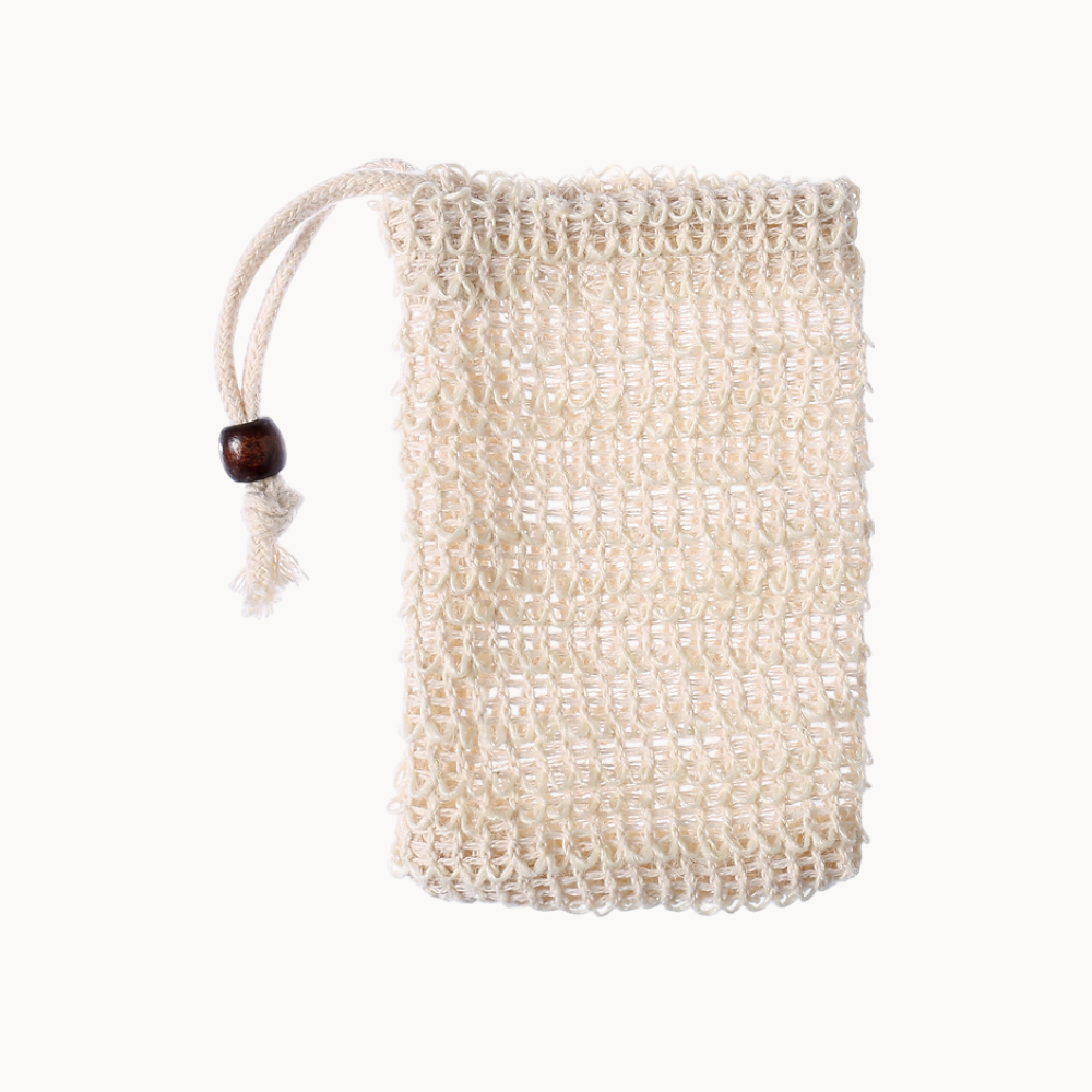 Organica Sisal Soap Saver Natural Mesh Bag with Bamboo Bead
