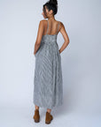 Hamptons Dress - Menswear Stripe Black