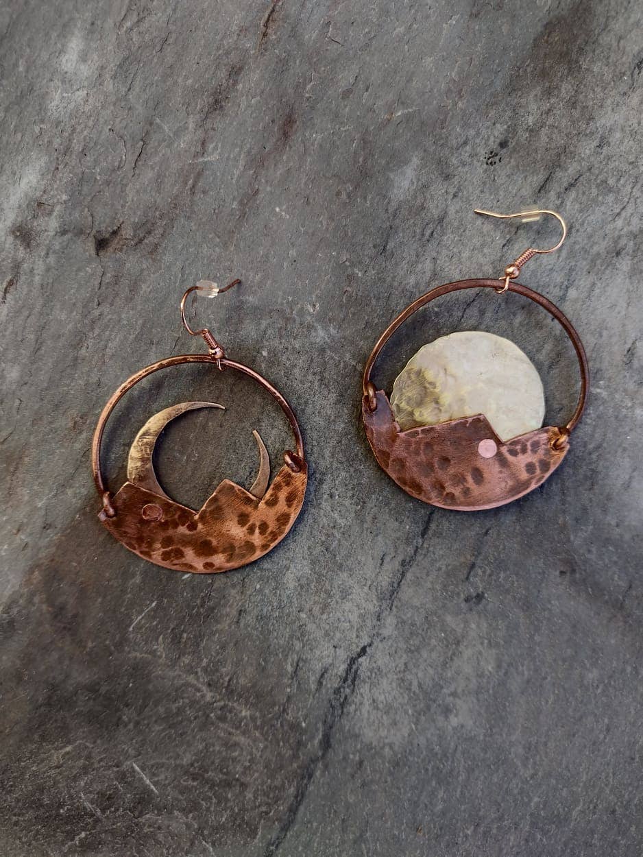 Mountain Dawn to Dusk Hoop Earrings
