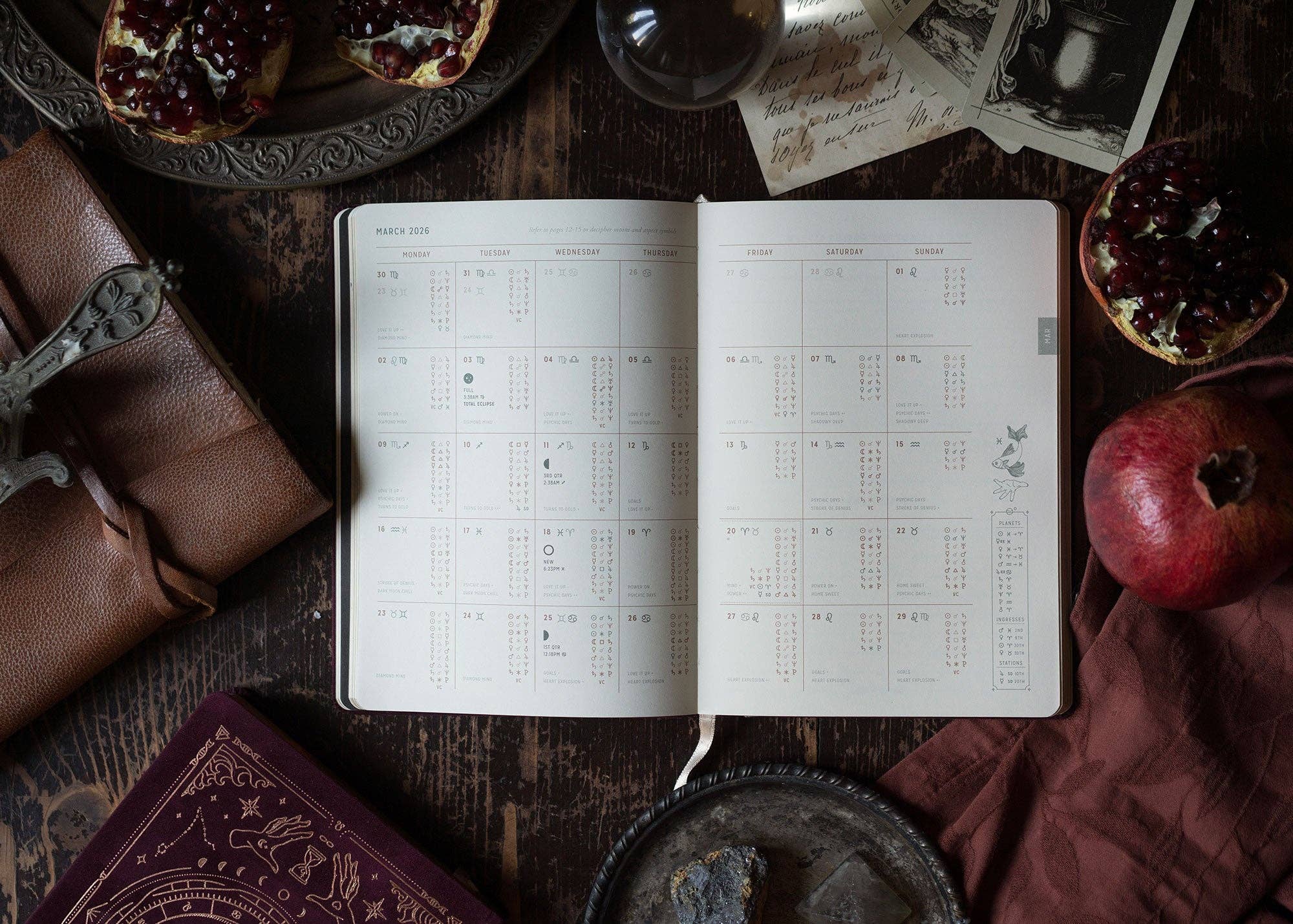 2026 Astrological Almanac &amp; Guidebook - Pomegranate Velvet