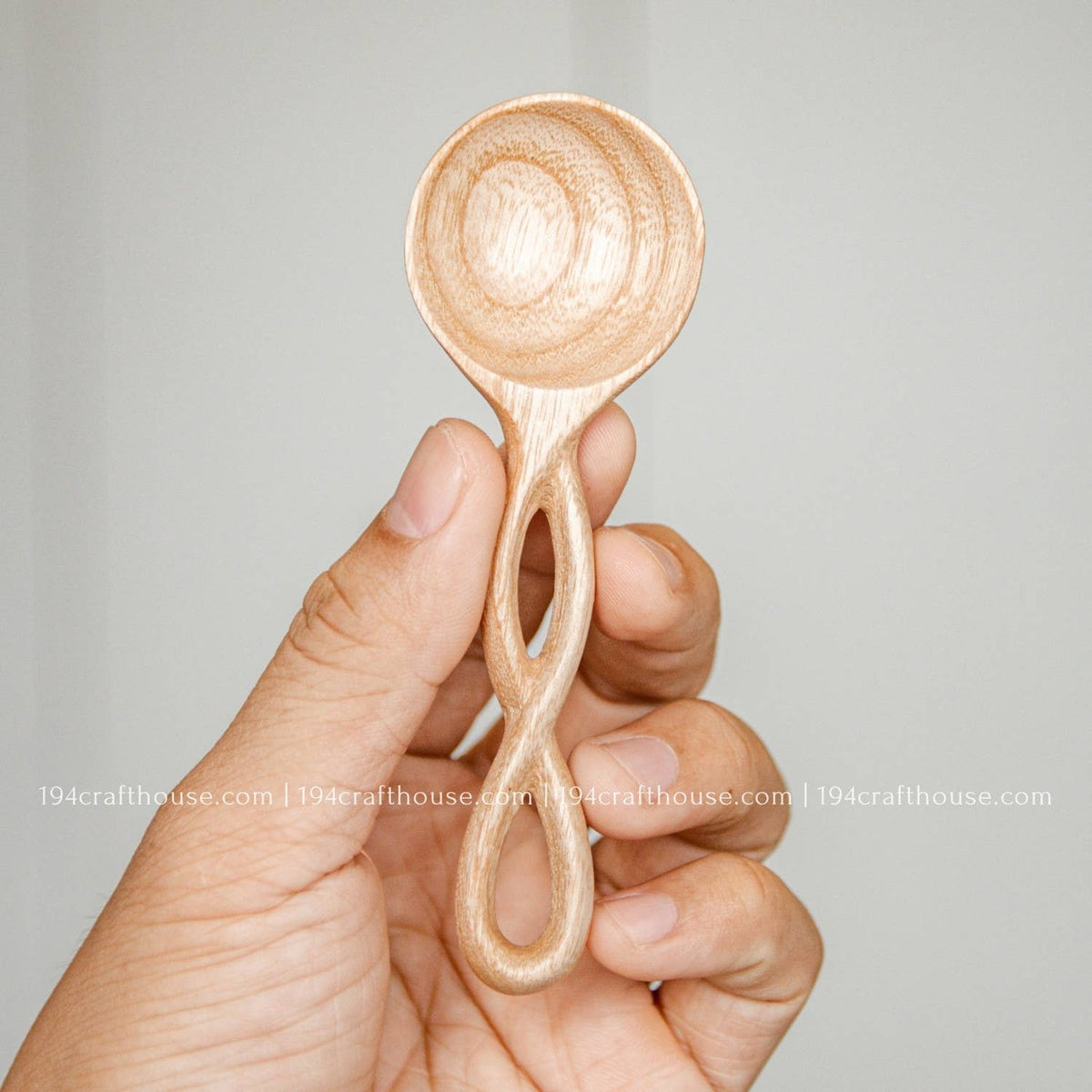 Twisted Handle Small Wooden Spices Spoons - Measuring Spoons