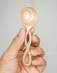 Twisted Handle Small Wooden Spices Spoons - Measuring Spoons