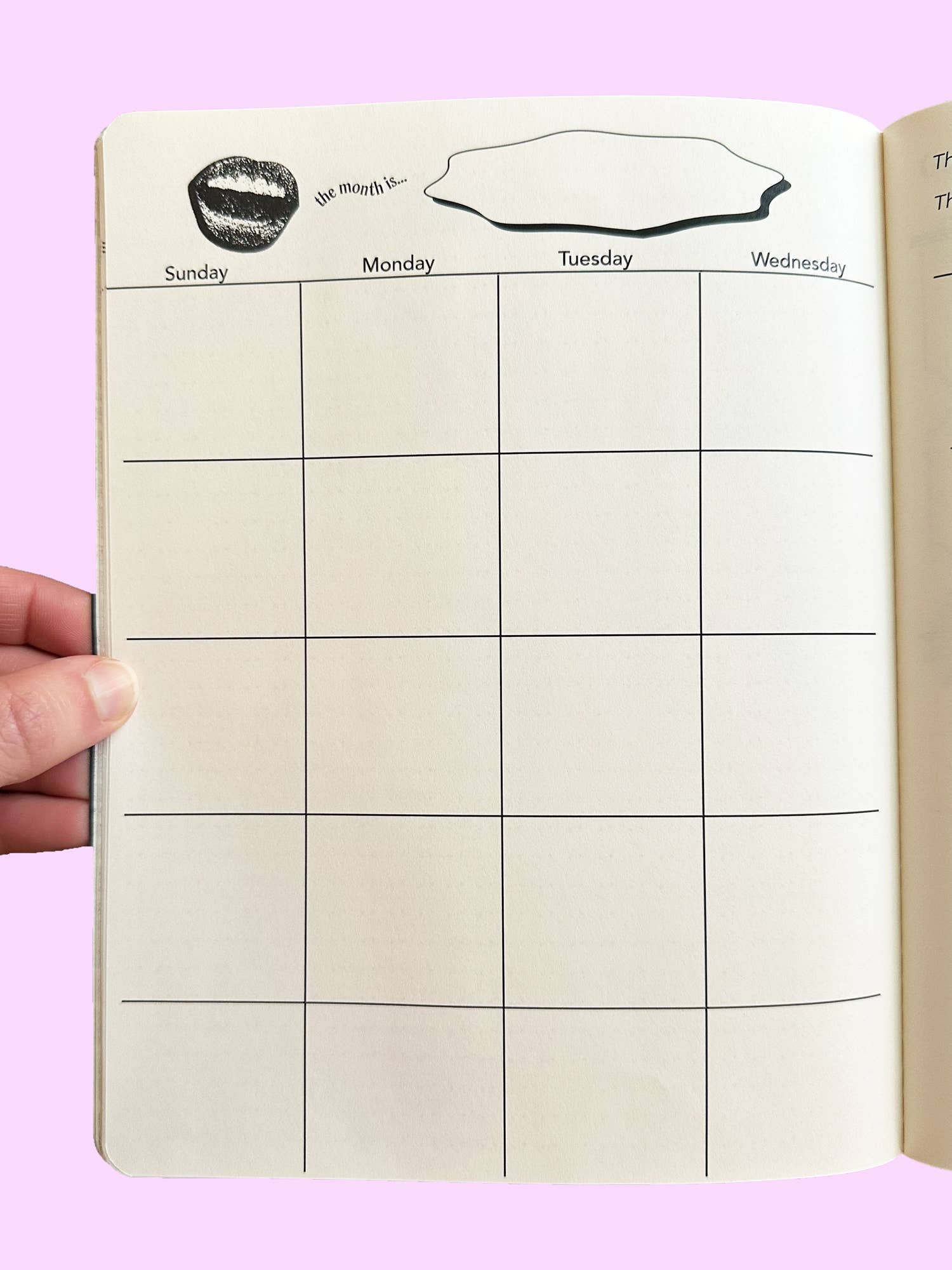 Rare Rose Month View Planner