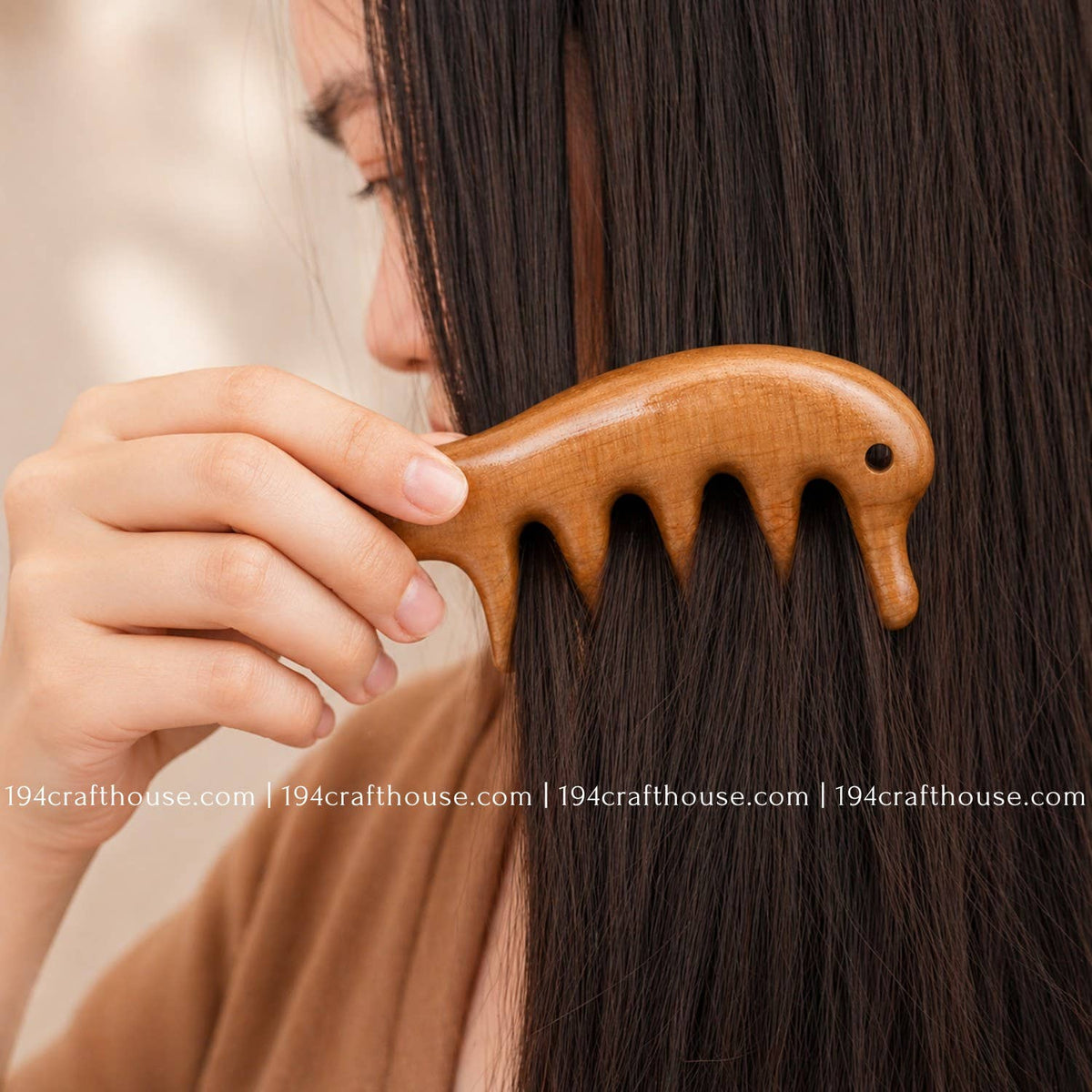 Natural Wooden Scalp Massage Comb  - Gifts For Mom