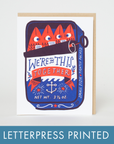 Sardines Friendship Letterpress Greeting Card by Hello!Lucky