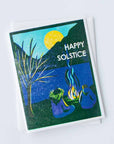 Happy Solstice Fireside Letterpress Card - Boxed Set