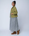 Hamptons Dress - Menswear Stripe Black