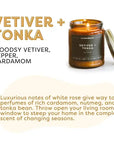 Vetiver + Tonka - Amber Jar Soy Candle
