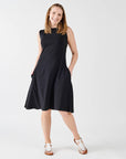 Maggie's Organics - Organic Cotton Fit & Flare Dress: L / Solid Black