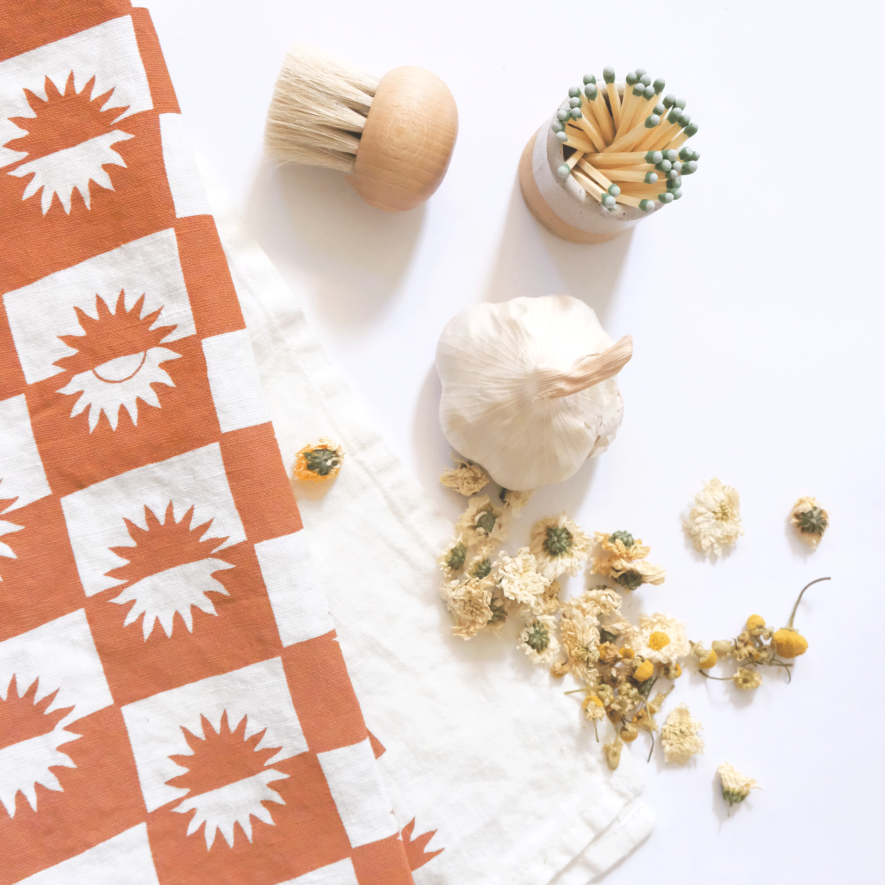 Sunrise Linen Tea Towel