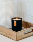Cedar + Tobacco - Matte Black Tumbler Soy Candle