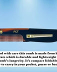 G.B.S FCT Folding Comb Fine Toothed Dressing Comb 6.5"