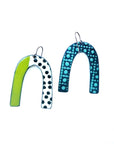 Enamel Arc Statement Earrings