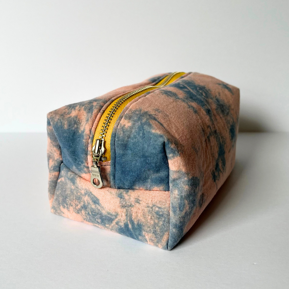Boxy Toiletries Bag - Peach - Botanically Dyed