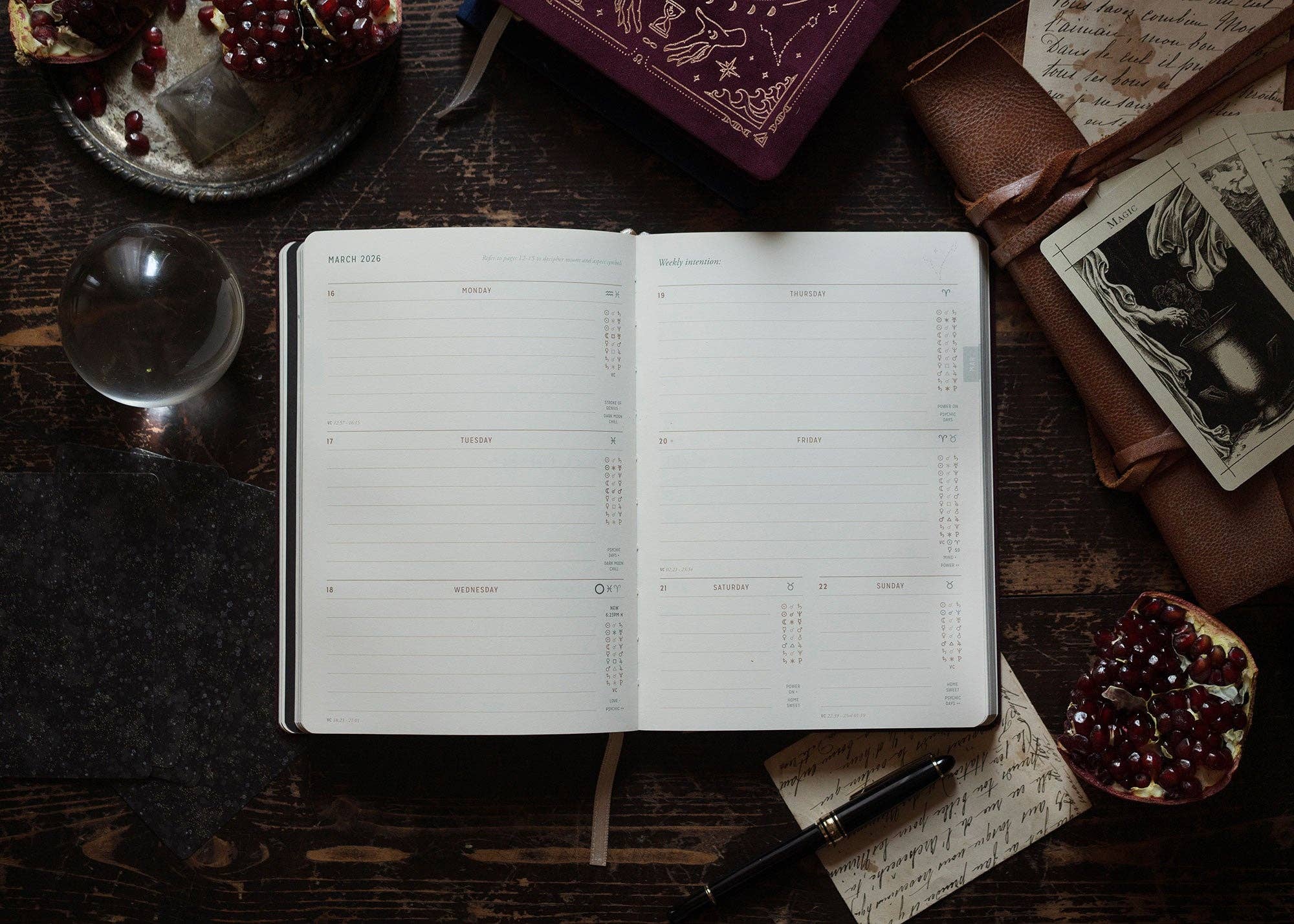 2026 Astrological Almanac &amp; Guidebook - Pomegranate Velvet